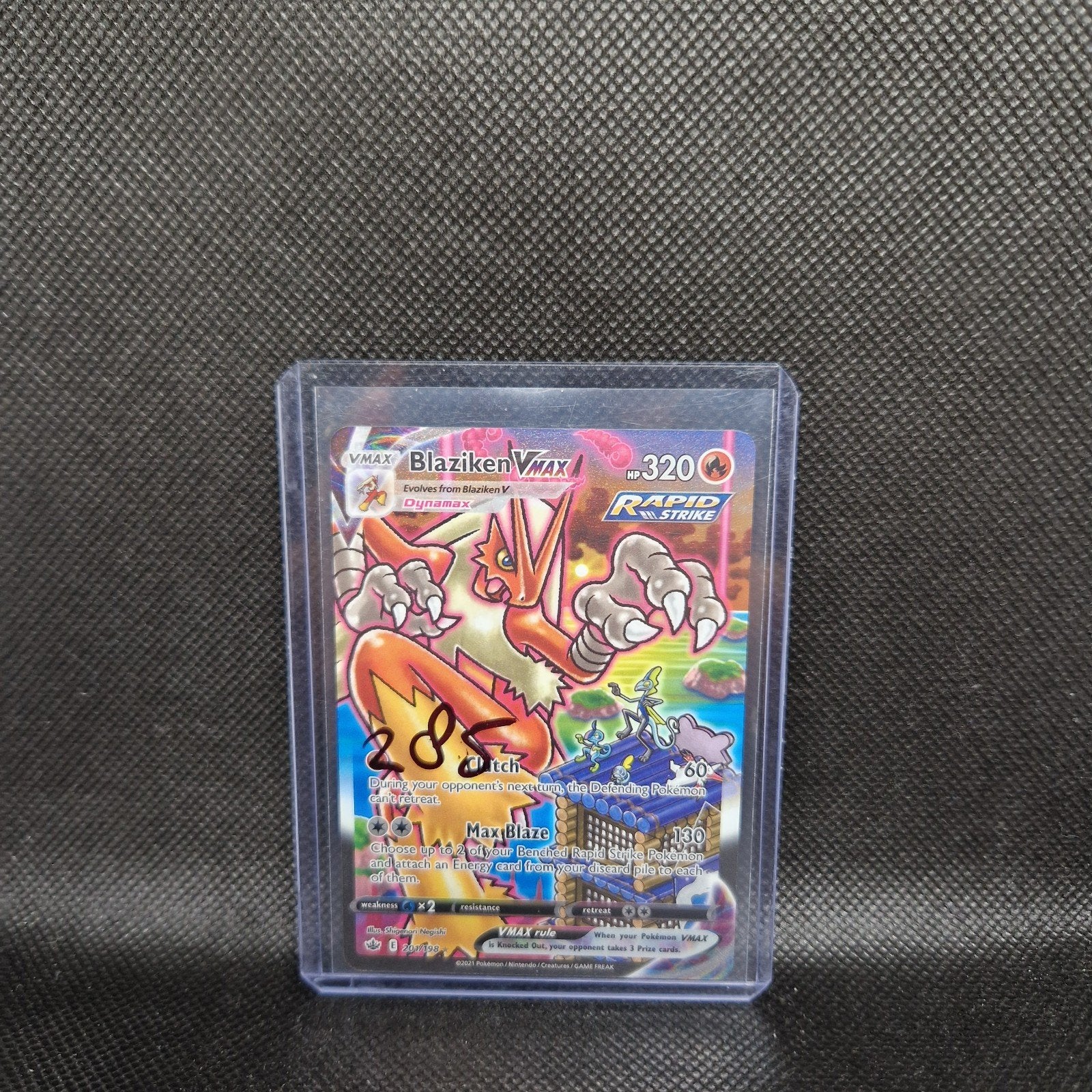 Blaziken Vmax Chilling Reign NM, Ophalen of Verzenden, Zo goed als nieuw