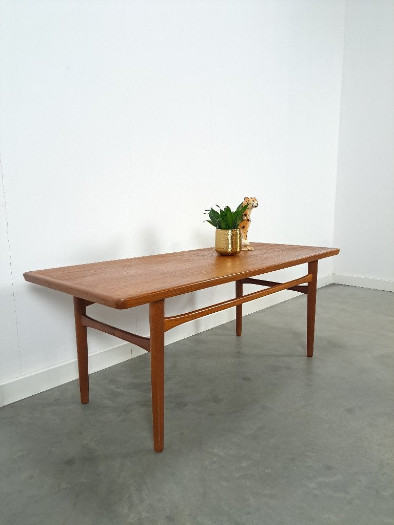 Teak salontafel, 50 – 75, Gebruikt, 100 tot 150 cm, Rechthoekig