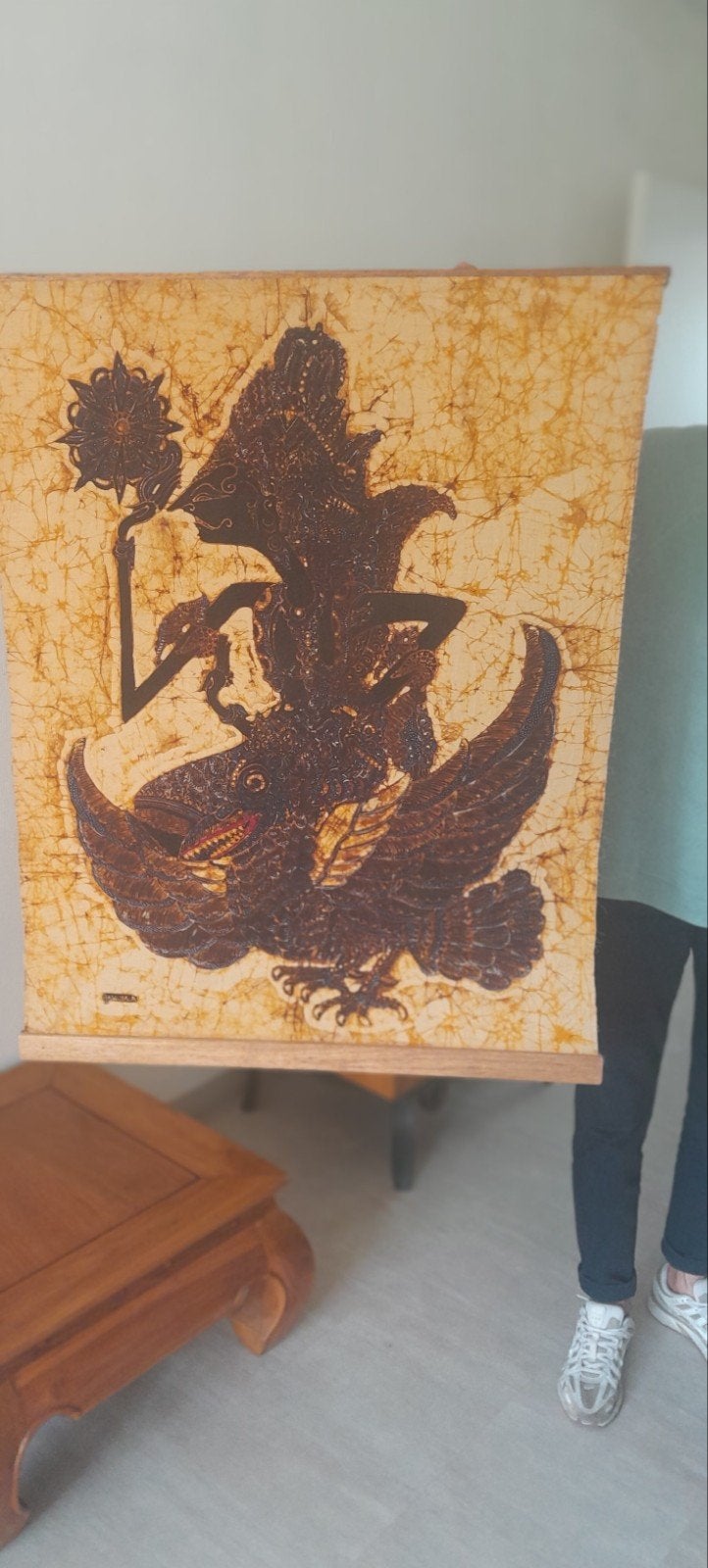 Batik wanddecoratie met Garuda-motief, Ophalen of Verzenden