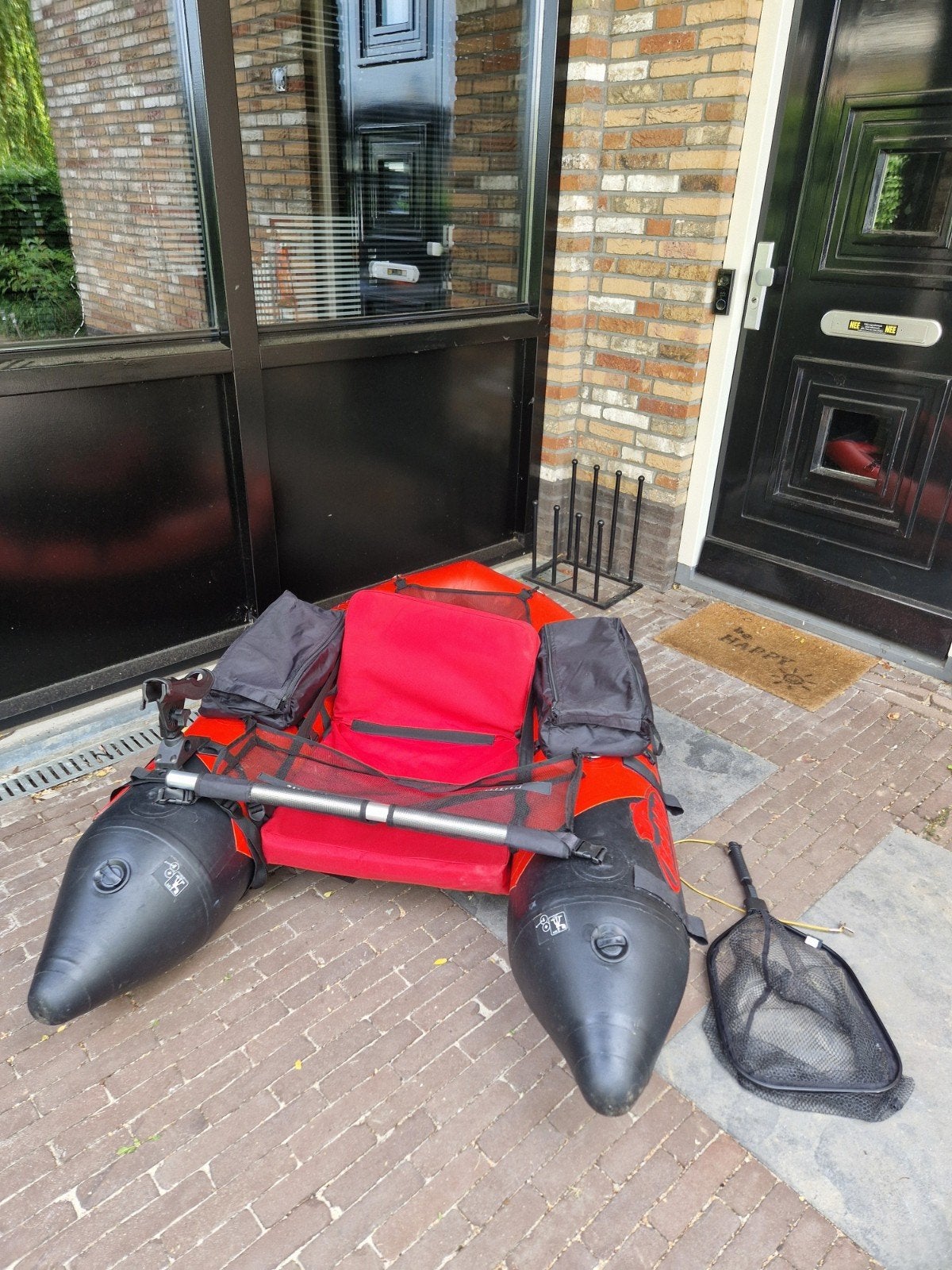 Berkley Bellyboat met Scotty hengelsteun en schepnet, Ophalen, Zo goed als nieuw, Overige typen