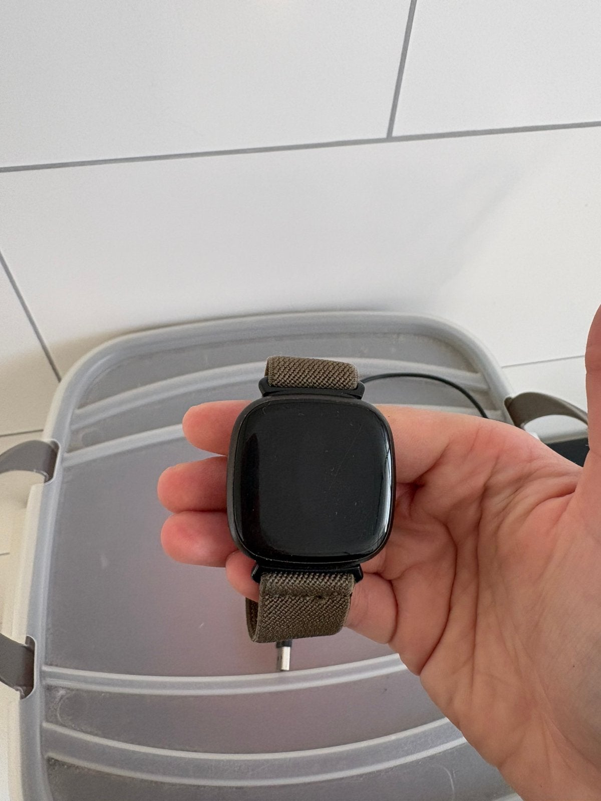 Fitbit versa 3, Ophalen, Zo goed als nieuw, Zwart, Android