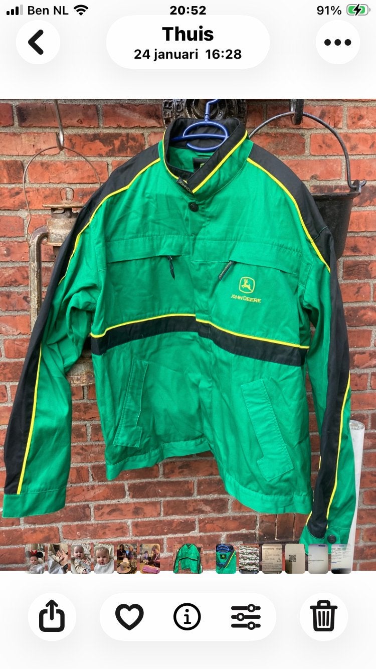 John Deere Werkjas en Kussen - Nieuw! Must-have voor de fan!, Kleding | Heren, Jassen | Zomer, Nieuw, Overige maten, Groen, Ophalen of Verzenden