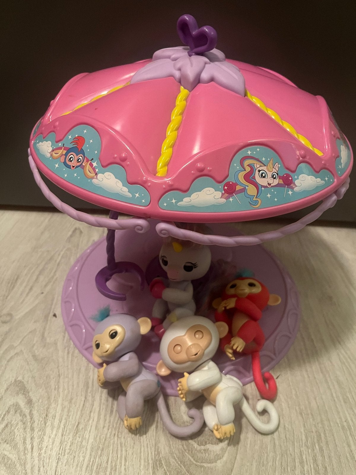 Fingerlings speelset met eenhoorn en apen, Ophalen of Verzenden, Gebruikt