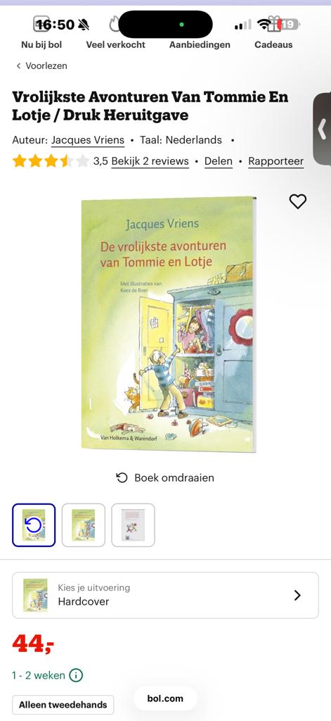 Vrolijkste avonturen van Tommie en Lotje - Jacques Vriens, Ophalen of Verzenden, Zo goed als nieuw, Fictie algemeen