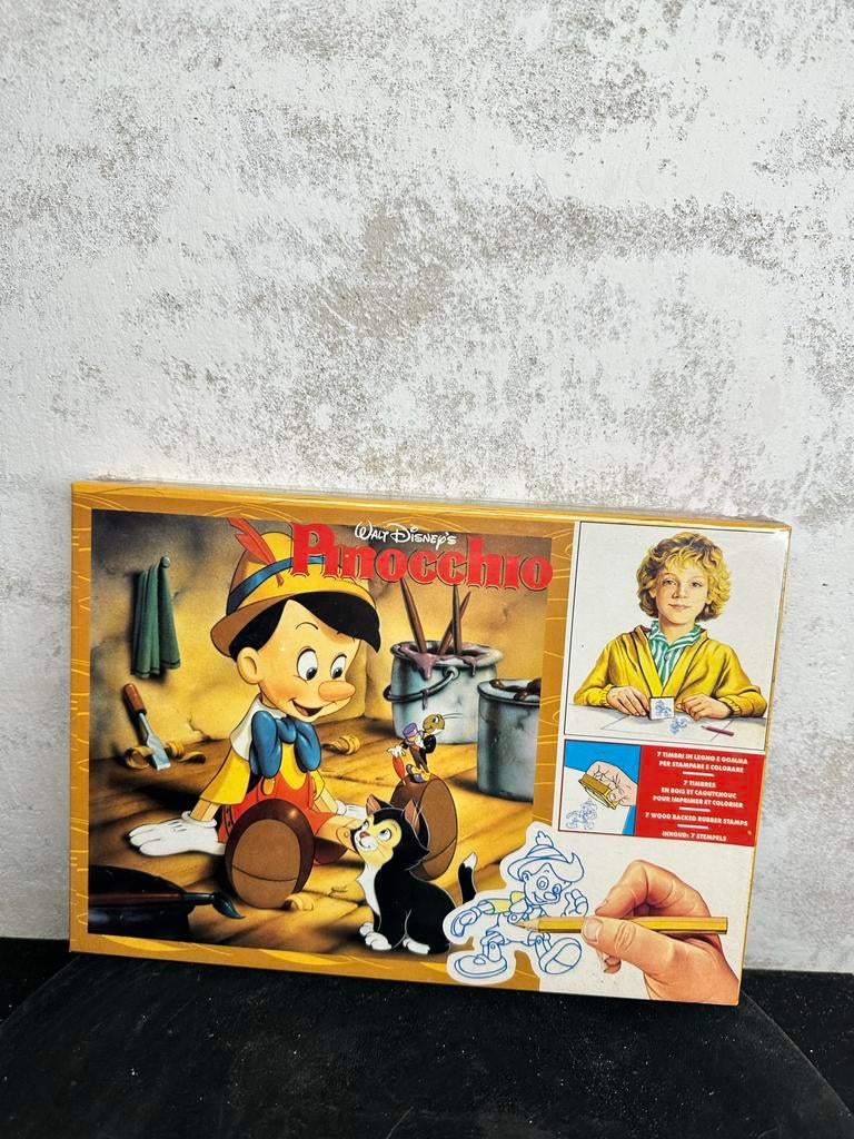 Walt Disney Pinokkio Stempelset - Vintage Speelgoed, Ophalen of Verzenden, Peter Pan of Pinokkio, Nieuw, Overige typen