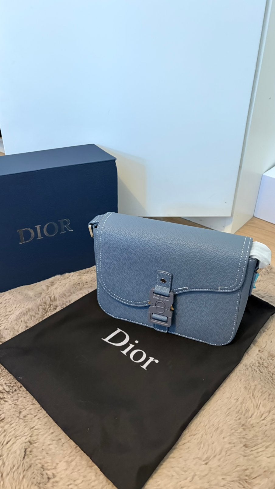 Dior Saddle Bag Haze Blue, Sieraden, Tassen en Uiterlijk, Ophalen, Nieuw, Zwart