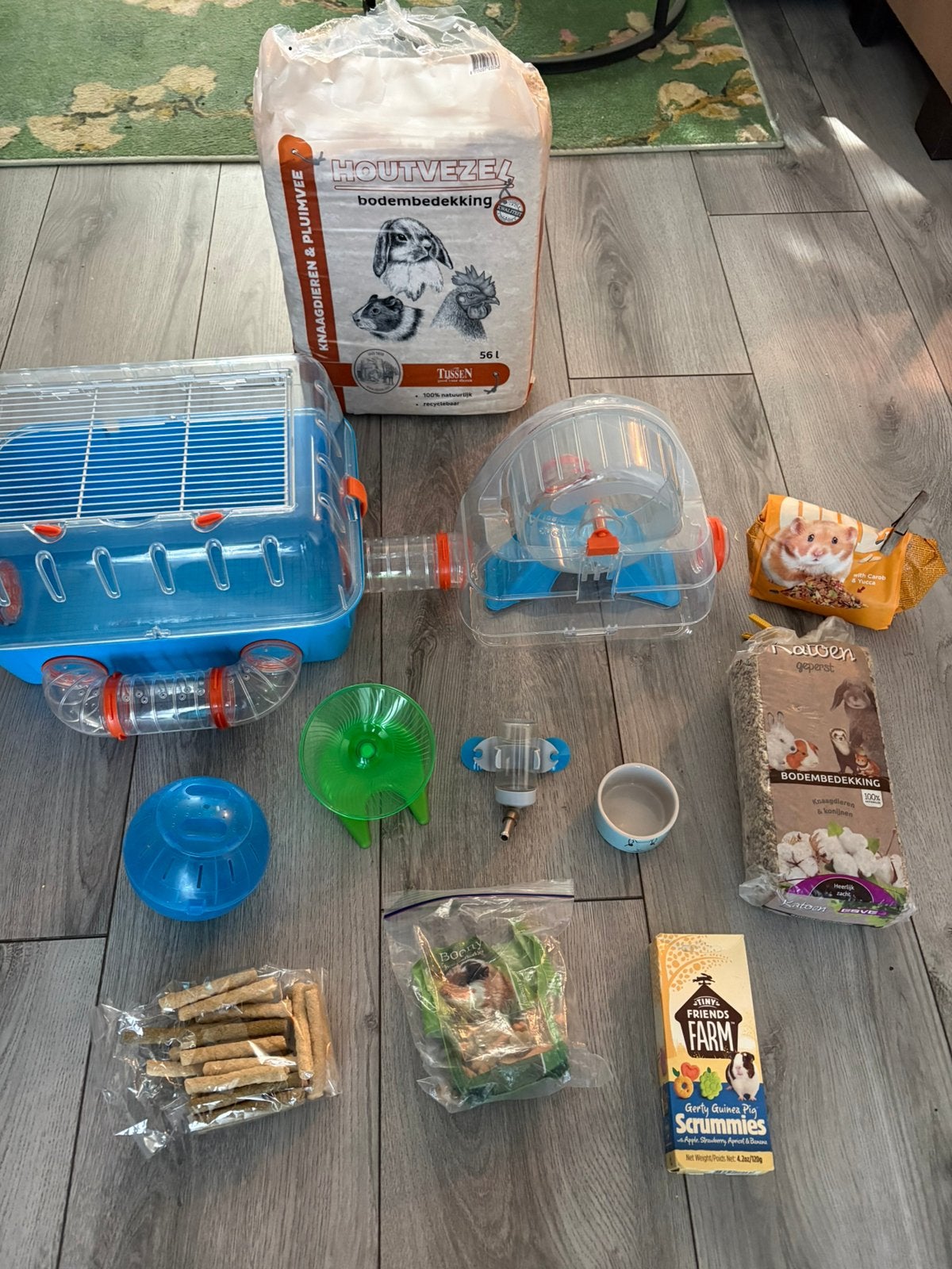 Hamsterkooi met toebehoren, Dieren en Toebehoren, Ophalen, Gebruikt, Kooi, Hamster