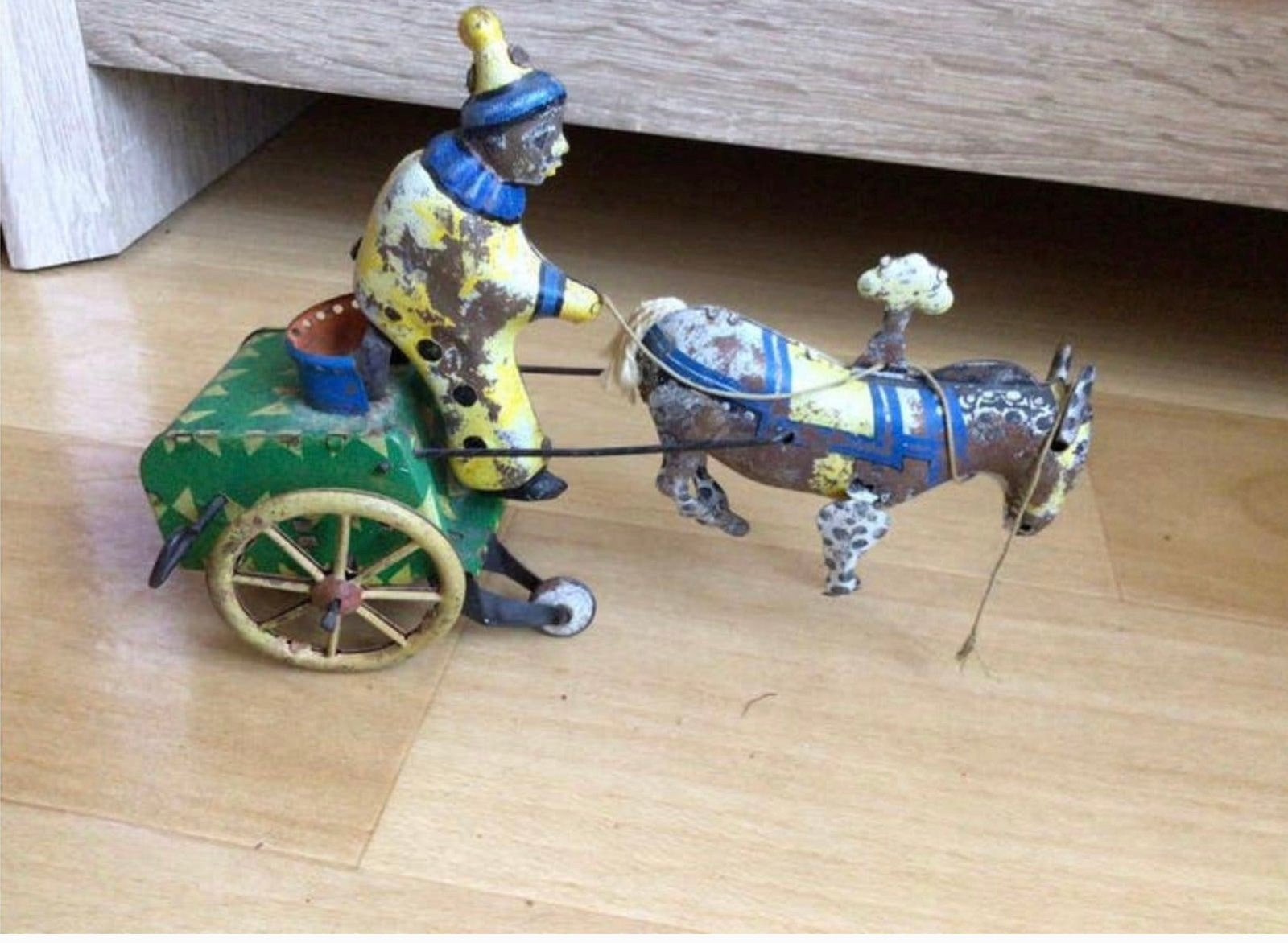 Heel Oud Blik Speelgoed 🌸 Circus Paard en Wagen, Antiek en Kunst, Verzenden