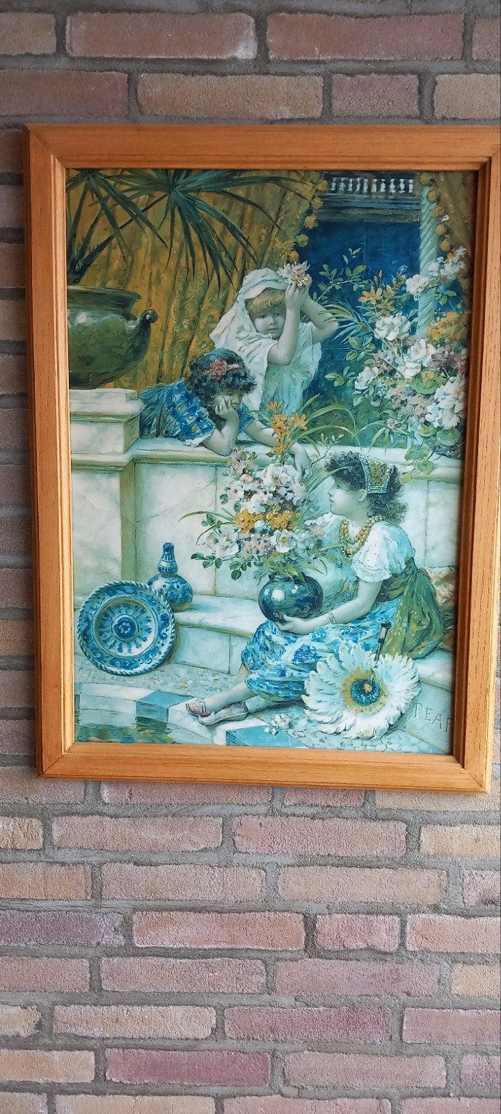 schilderij met houten lijst, Ophalen