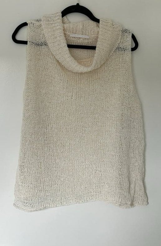 Annette Görtz witte gebreide top Chi van hennep maat xl, Ophalen of Verzenden, Zo goed als nieuw, Maat 42/44 (L), Wit