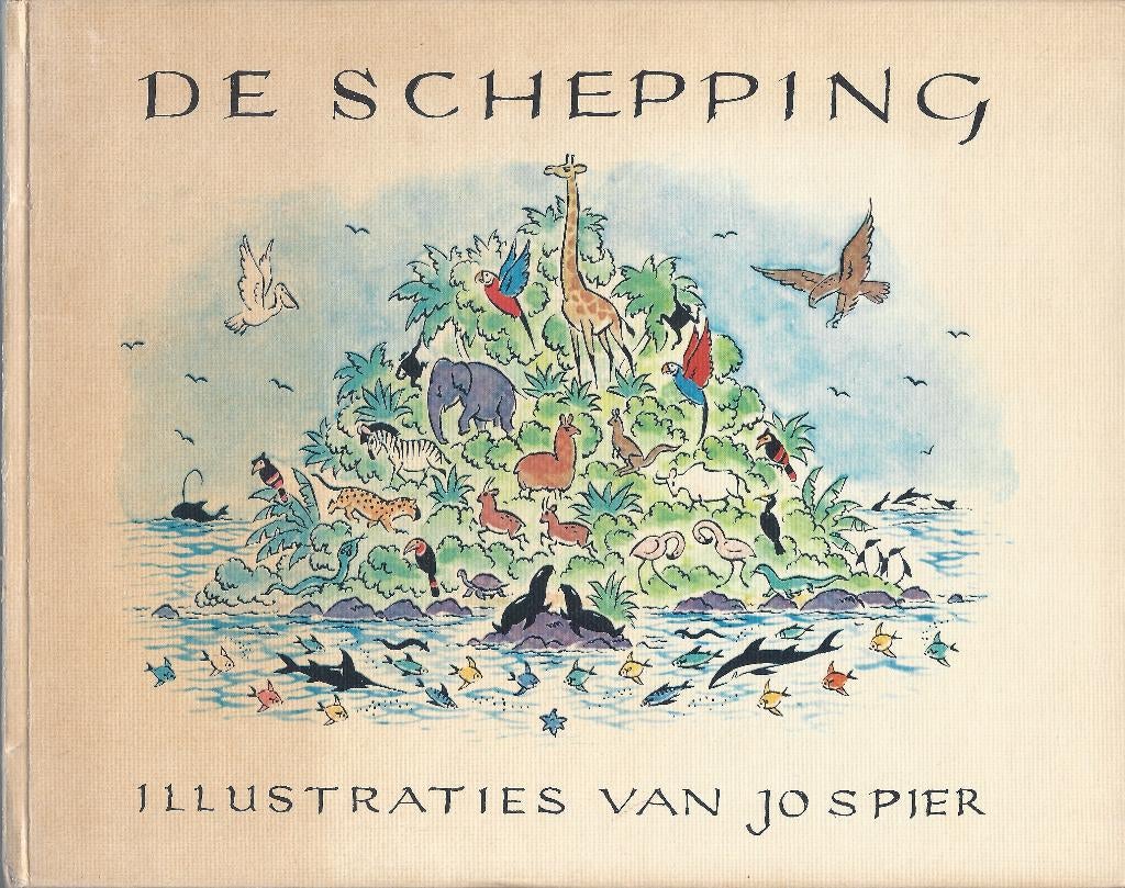 DE SCHEPPING- Het Scheppingsverhaal -Jo Spier *Vintage 1970*, Boeken, Godsdienst en Theologie, Zo goed als nieuw, Christendom | Katholiek