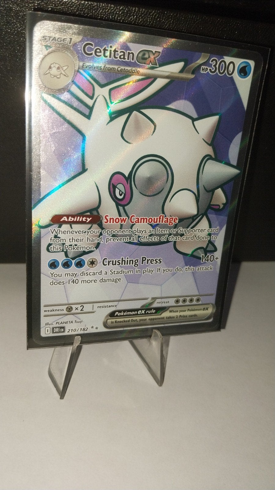 Cetitan ex #210 Pokémon kaart - Destined Rivals, Ophalen of Verzenden, Zo goed als nieuw, Losse kaart, Foil
