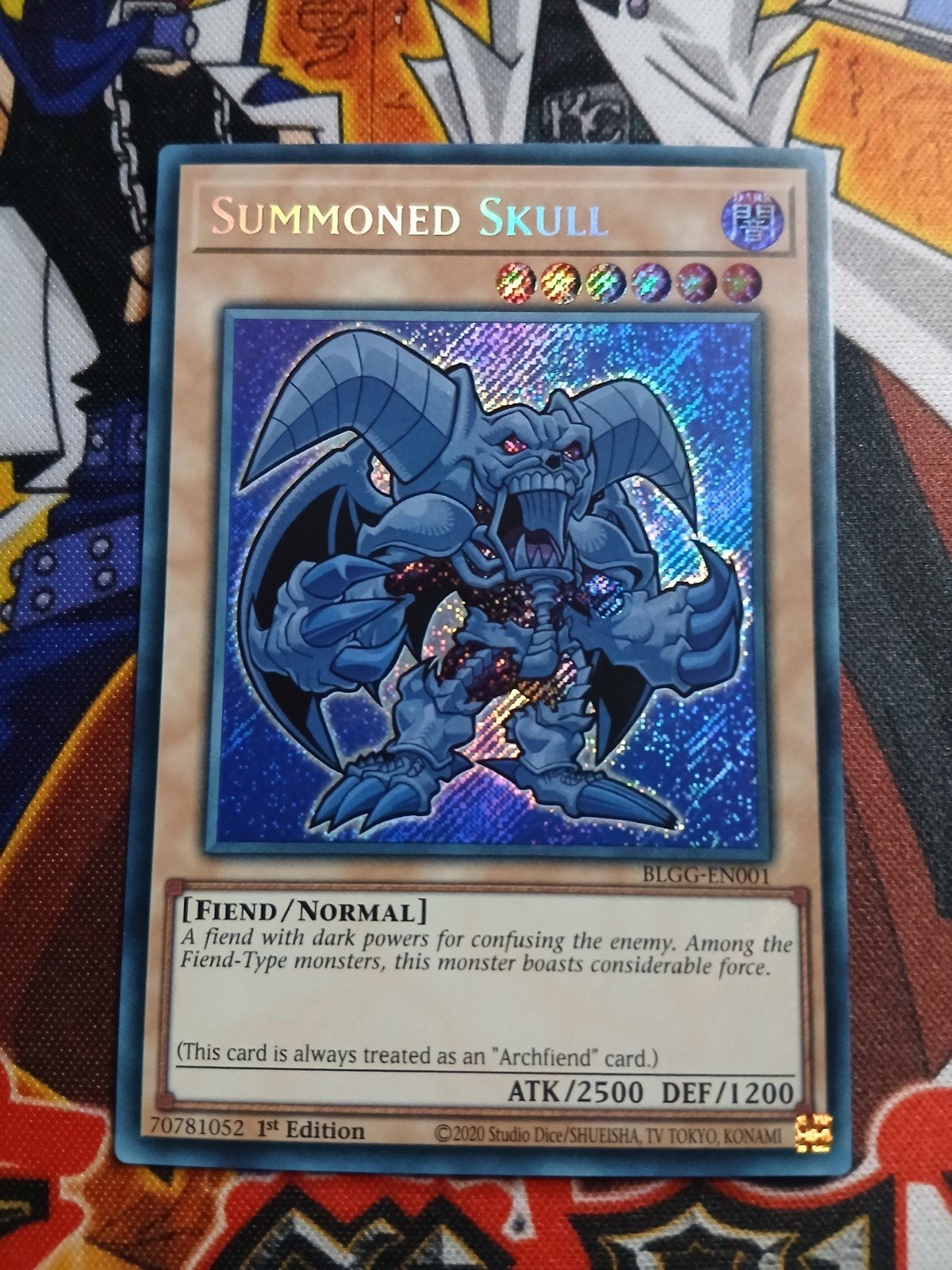 Summoned Skull - Secret Rare BLGG - Yu-Gi-Oh, Hobby en Vrije tijd, Verzamelkaartspellen | Yu-gi-Oh!, Ophalen of Verzenden, Zo goed als nieuw