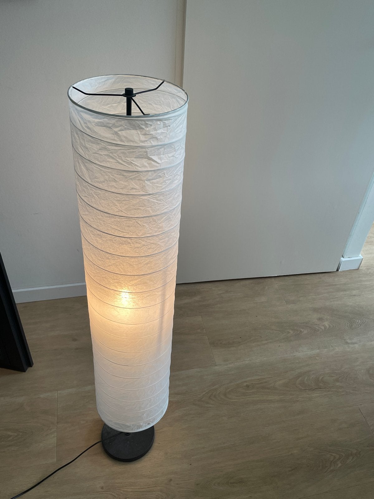 IKEA Holmö Vloerlamp - Rijstpapier, Huis en Inrichting, Lampen | Vloerlampen, Ophalen, Gebruikt, E27 (groot), 100 tot 150 cm
