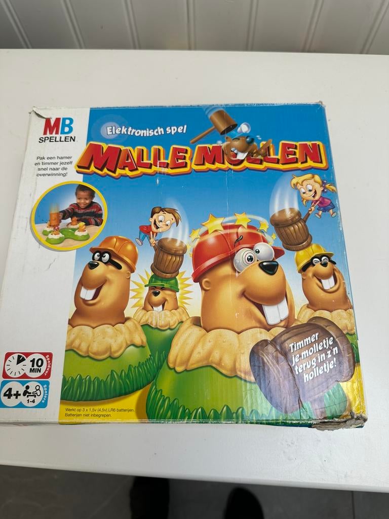 Malle mollen spel, Hobby en Vrije tijd, Drie of vier spelers, Ophalen of Verzenden, Gebruikt