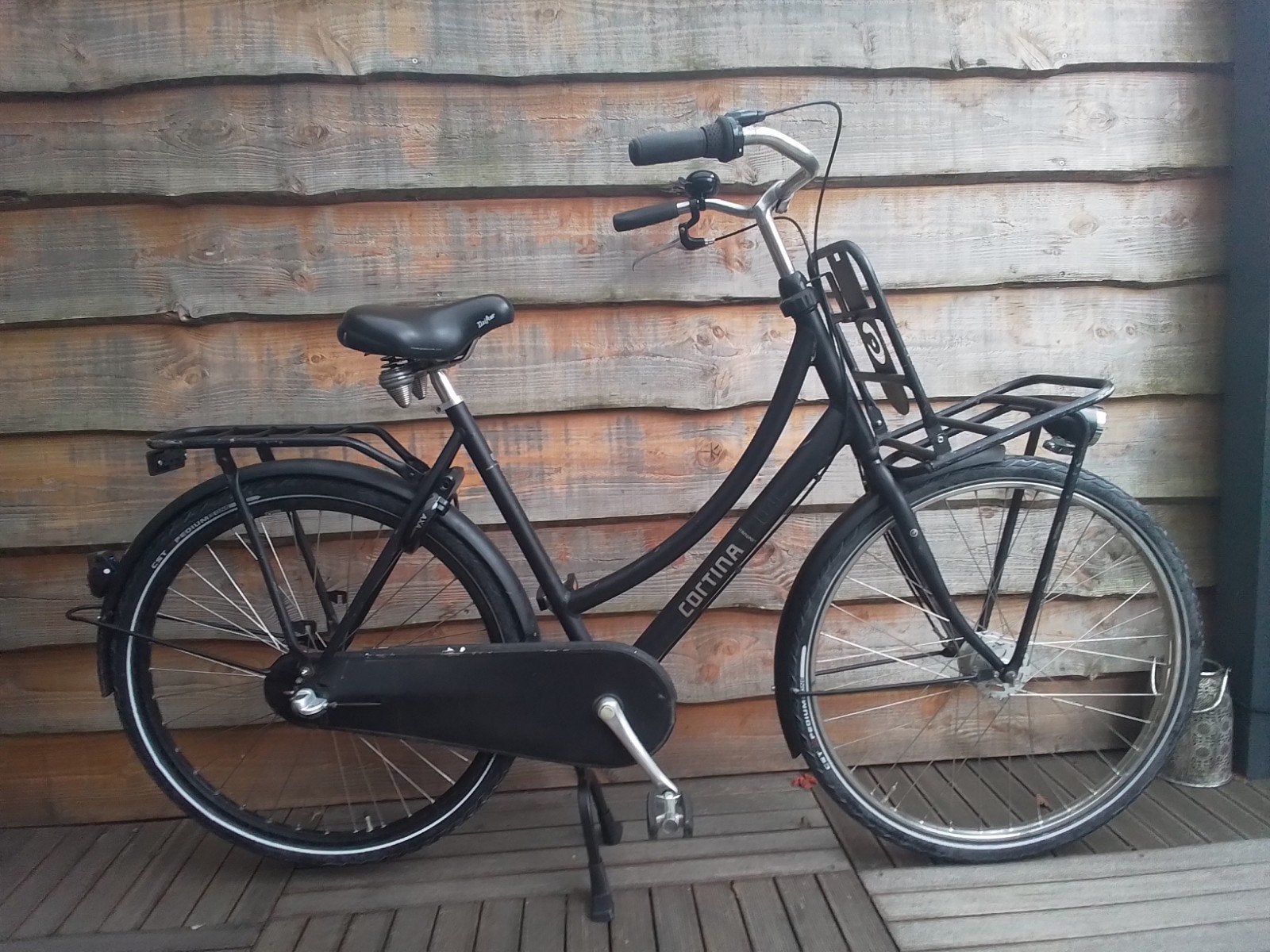 Cortina U4 damesfiets, Ophalen, Terugtraprem, Gebruikt, Cortina U4 transportfiets