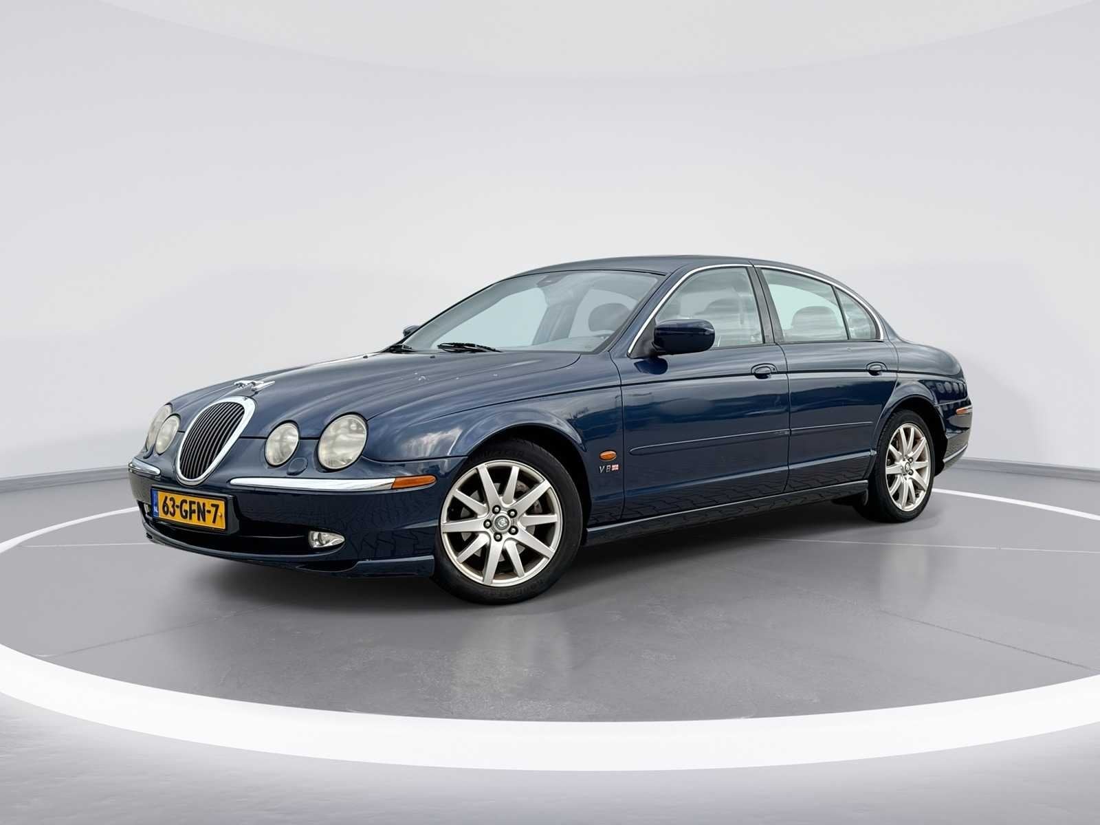 Jaguar S-type 4.0 V8 | 63-GFN-7, Auto's, Achterwielaandrijving, Gebruikt, 8 cilinders, Blauw