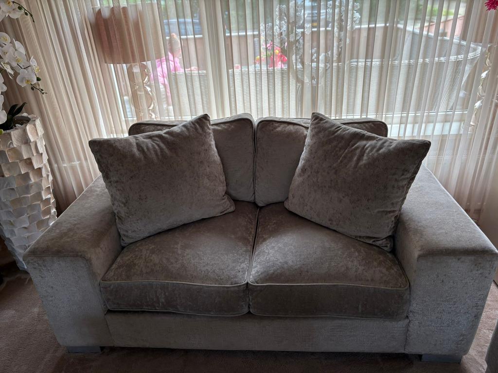 Croco bankstel (3+2 zits), 6 eetstoelen en poef - ZGAN, Driepersoons, 75 tot 100 cm, Ophalen of Verzenden, Zo goed als nieuw