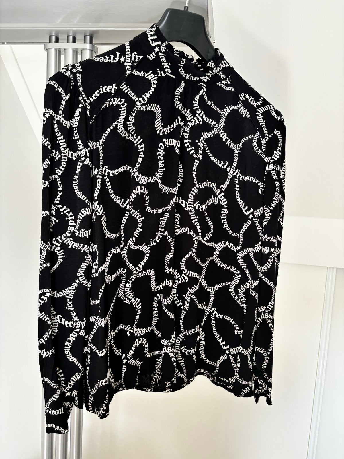 IKKS Woman Zwart/Witte Blouse - Maat 40, Ophalen of Verzenden, Zo goed als nieuw, Maat 38/40 (M), Zwart