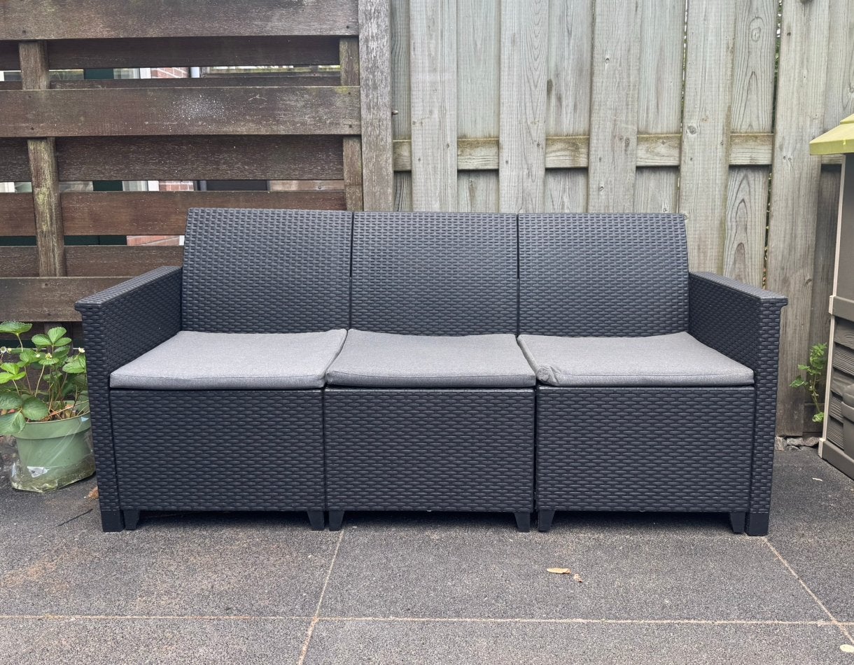 Keter 3-zits loungebank Emma, Tuin en Terras, Ophalen of Verzenden, Zo goed als nieuw, Kunststof, 2 zitplaatsen