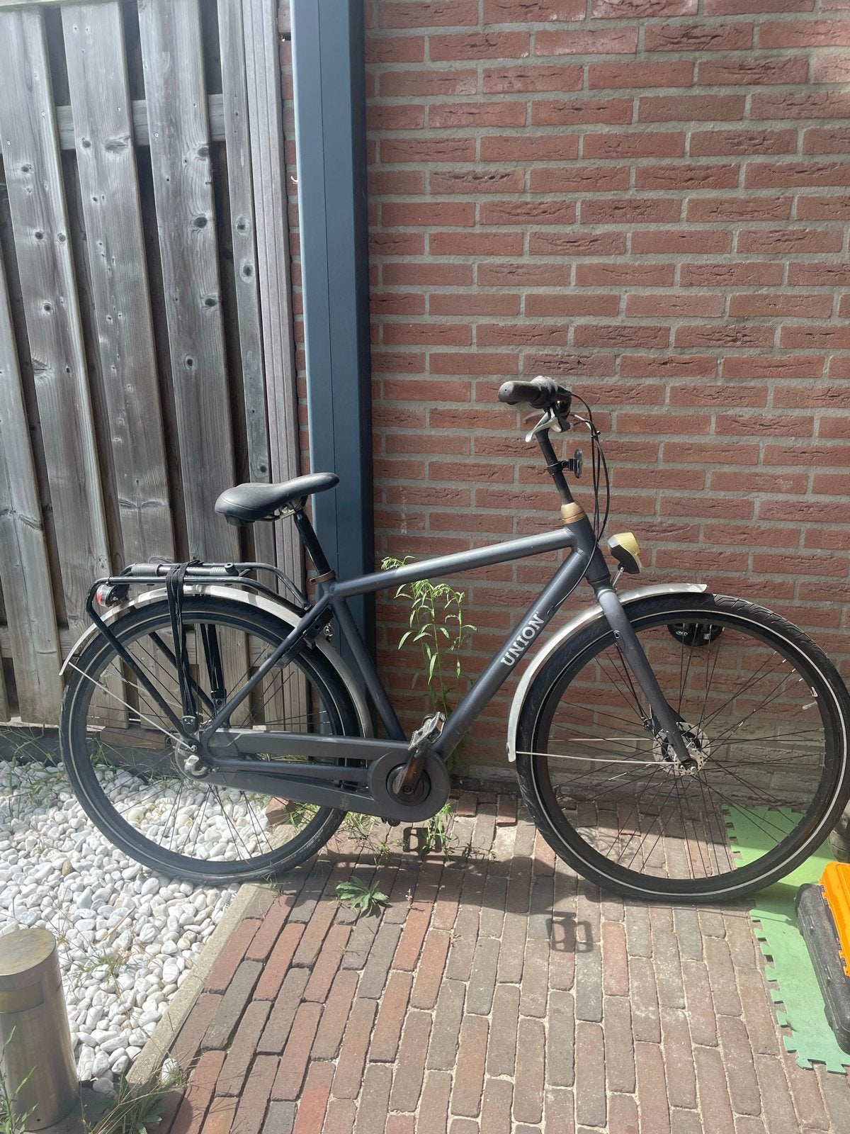 Union herenfiets - Stevige en betrouwbare stadsfiets, Gebruikt, 57 tot 61 cm, Schijfrem, Ophalen