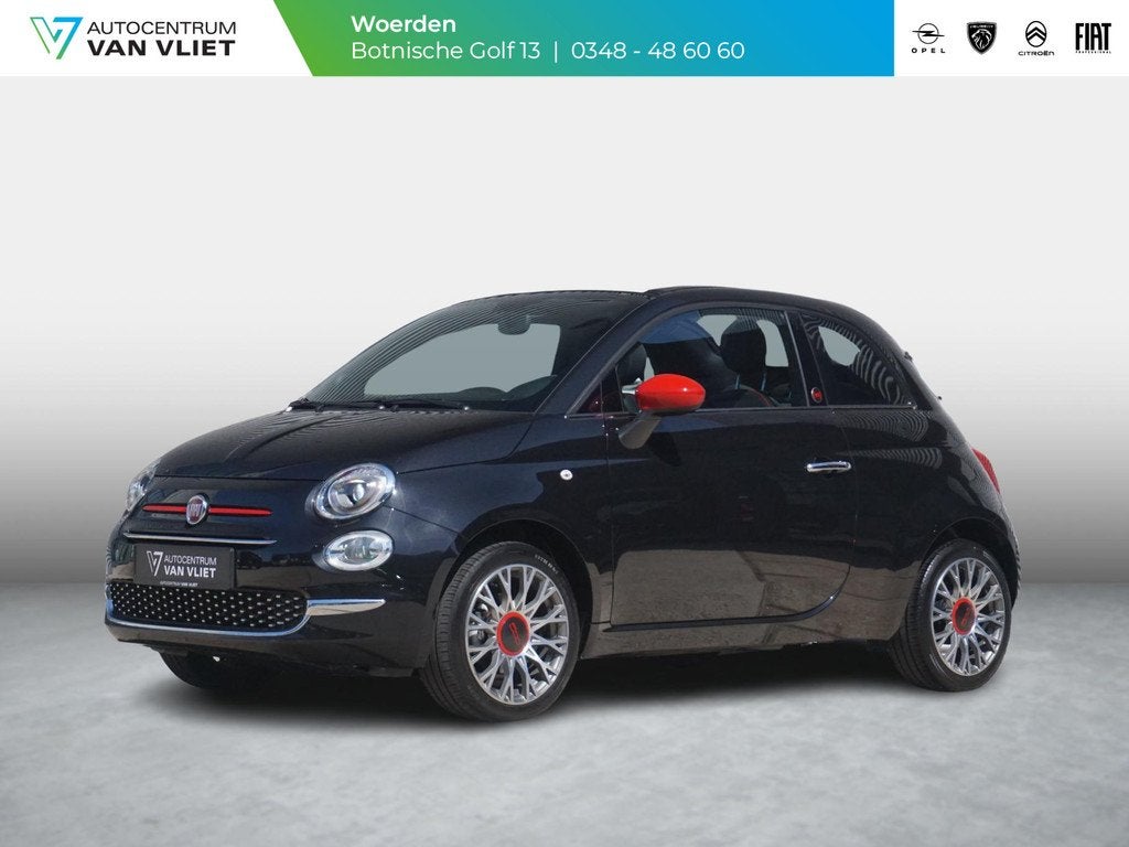 Fiat 500 C 1.0 Hybrid RED Fiat Fiat 500, Auto's, Fiat, 12 maanden, Stof, Euro 6, 4 stoelen