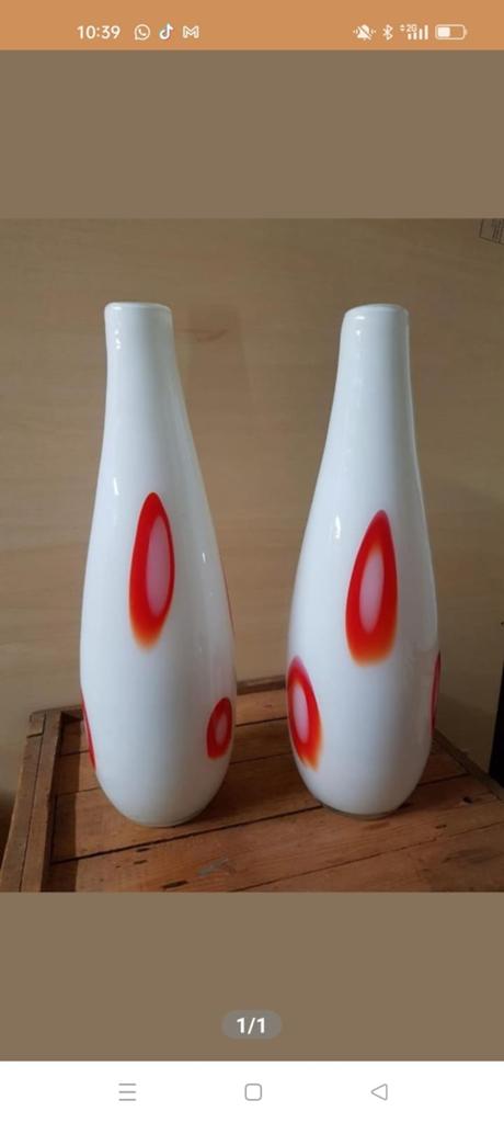 Vaas 2 x, Ophalen, Overige kleuren, Minder dan 50 cm, Glas