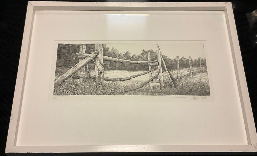 Ets - 1984 - FRANC van OYEN - Landschap, Antiek en Kunst, Kunst | Etsen en Gravures, Ophalen
