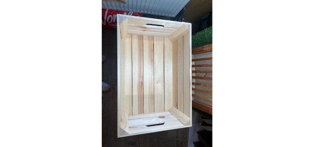 Houten fruitkist - stevig - NIEUW - opbergkist / decoratie, Huis en Inrichting, Ophalen of Verzenden, Nieuw, 50 tot 100 cm, Minder dan 50 cm