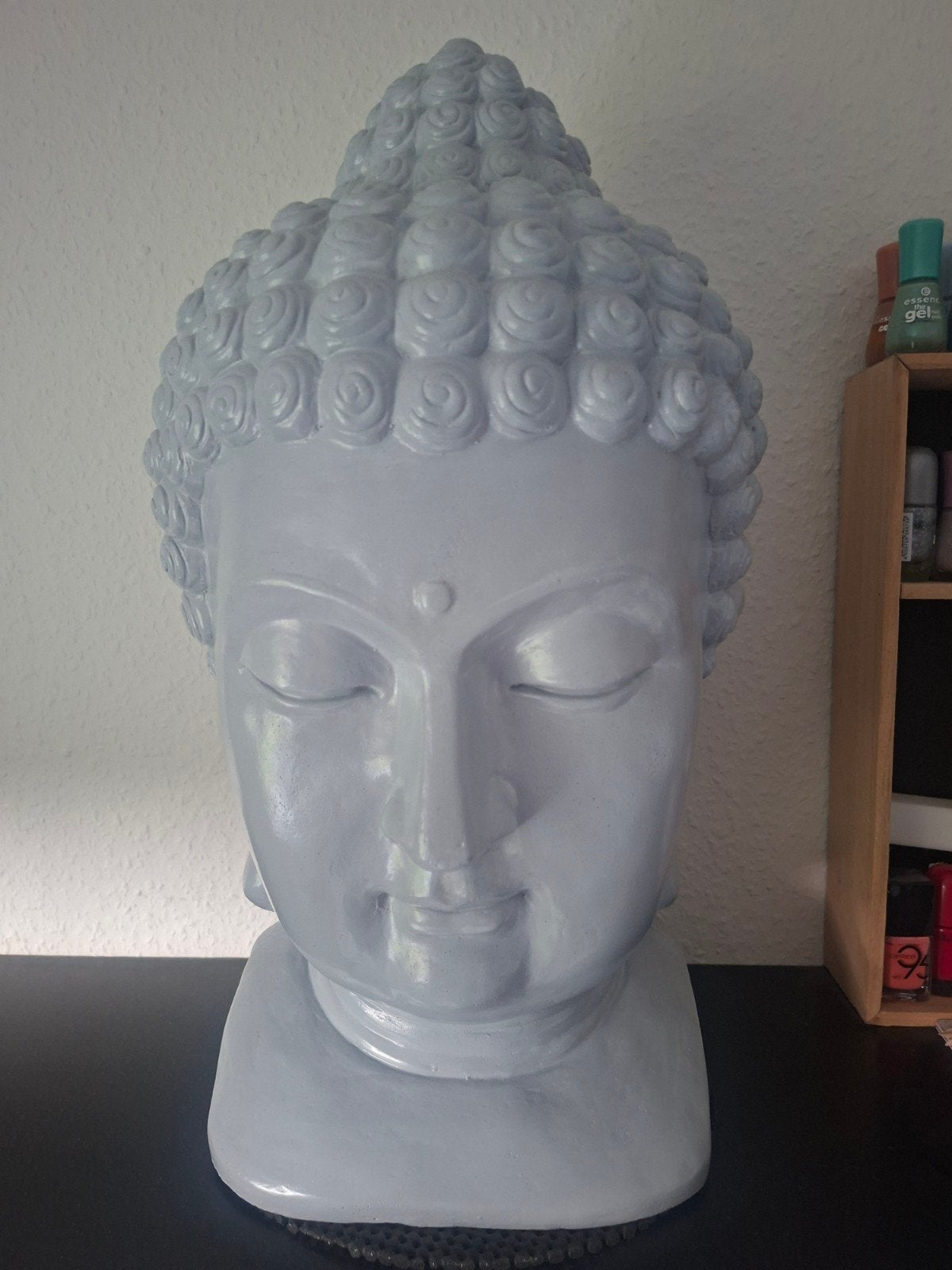 te koop groot boeddha hoofd zie foto, Ophalen, Zo goed als nieuw, Overige materialen, Boeddhabeeld