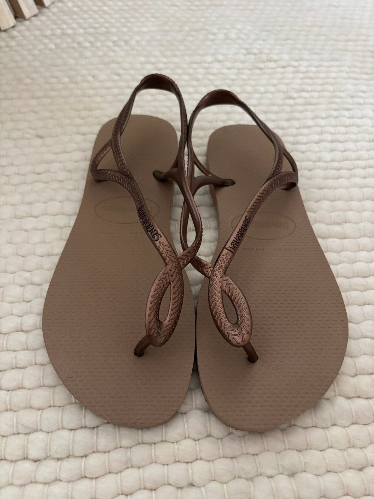 Havaianas Slippers Dames Maat 39/40, Slippers, Bruin, Ophalen of Verzenden, Zo goed als nieuw