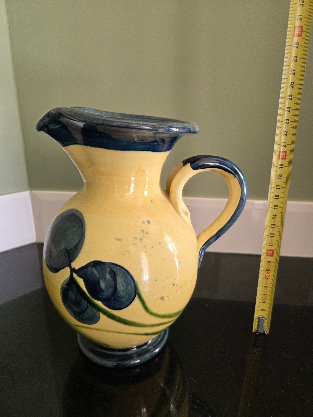 Vintage Bleu d'Argile Fait Main Frankrijk Kruik, Ophalen of Verzenden
