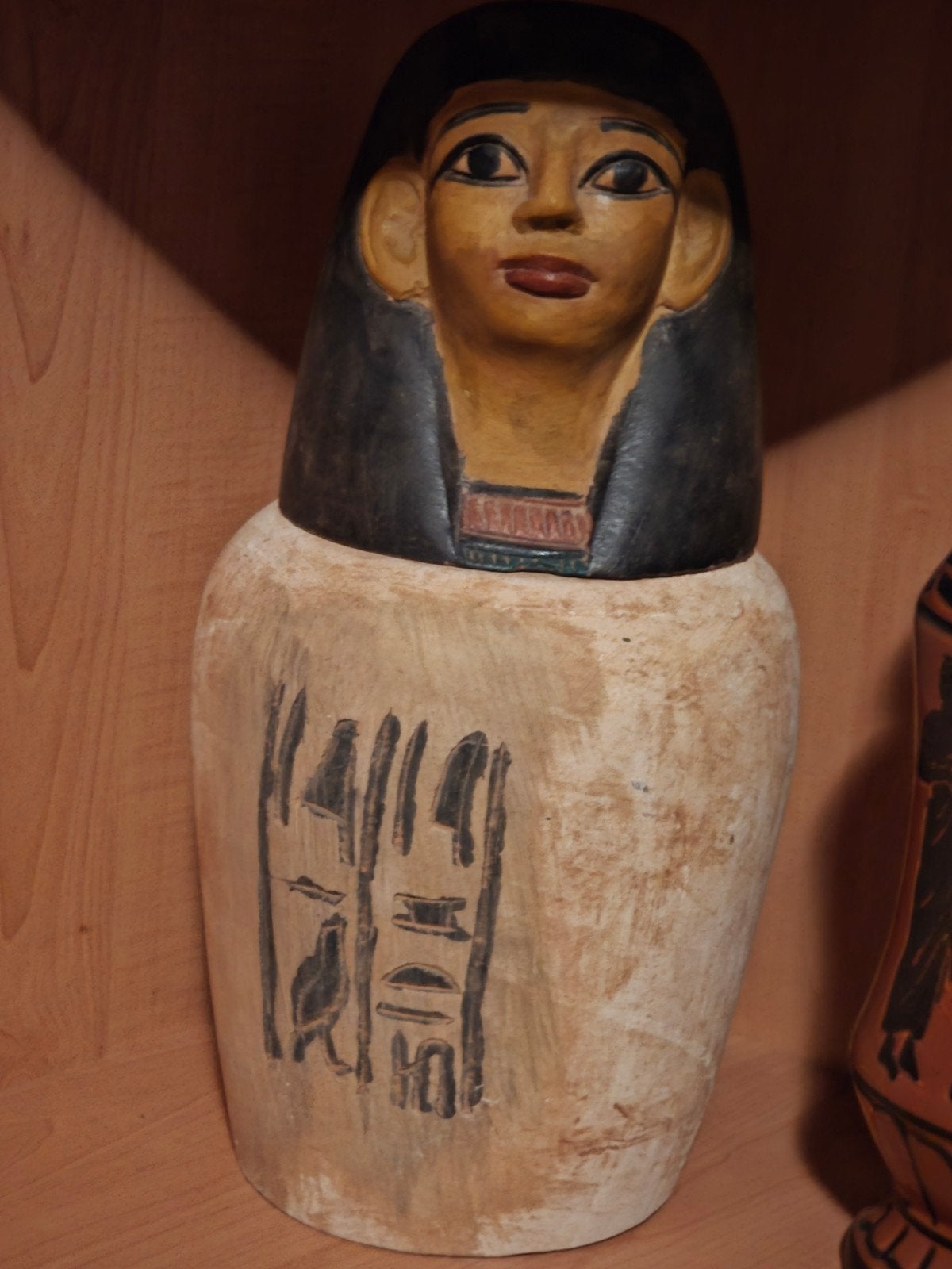 Egyptische Canopische Vaas met Horus Hoofd, Ophalen of Verzenden