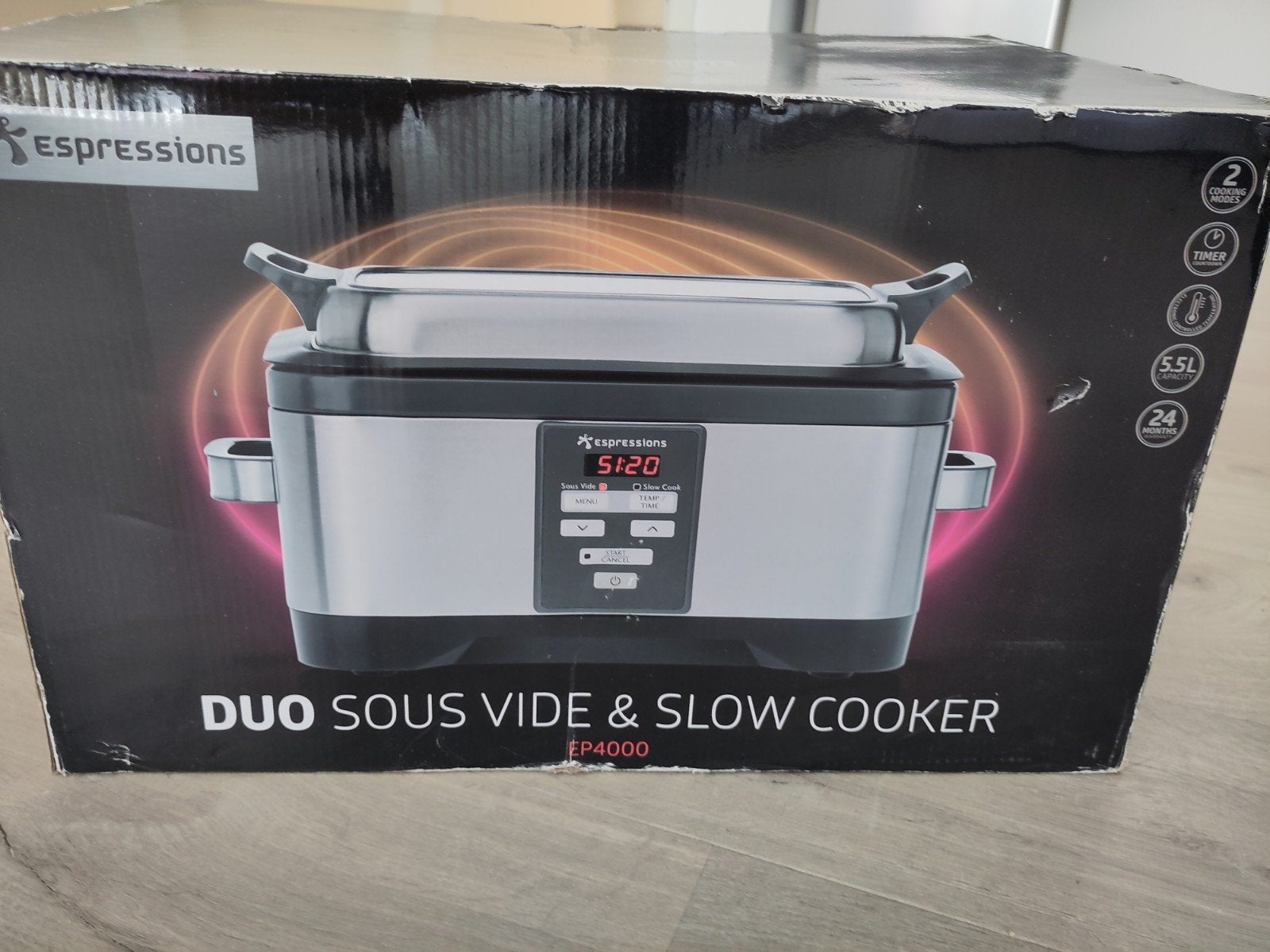 Expressions Duo Sous Vide & Slow Cooker FP4000, Verzenden, Timer, Nieuw