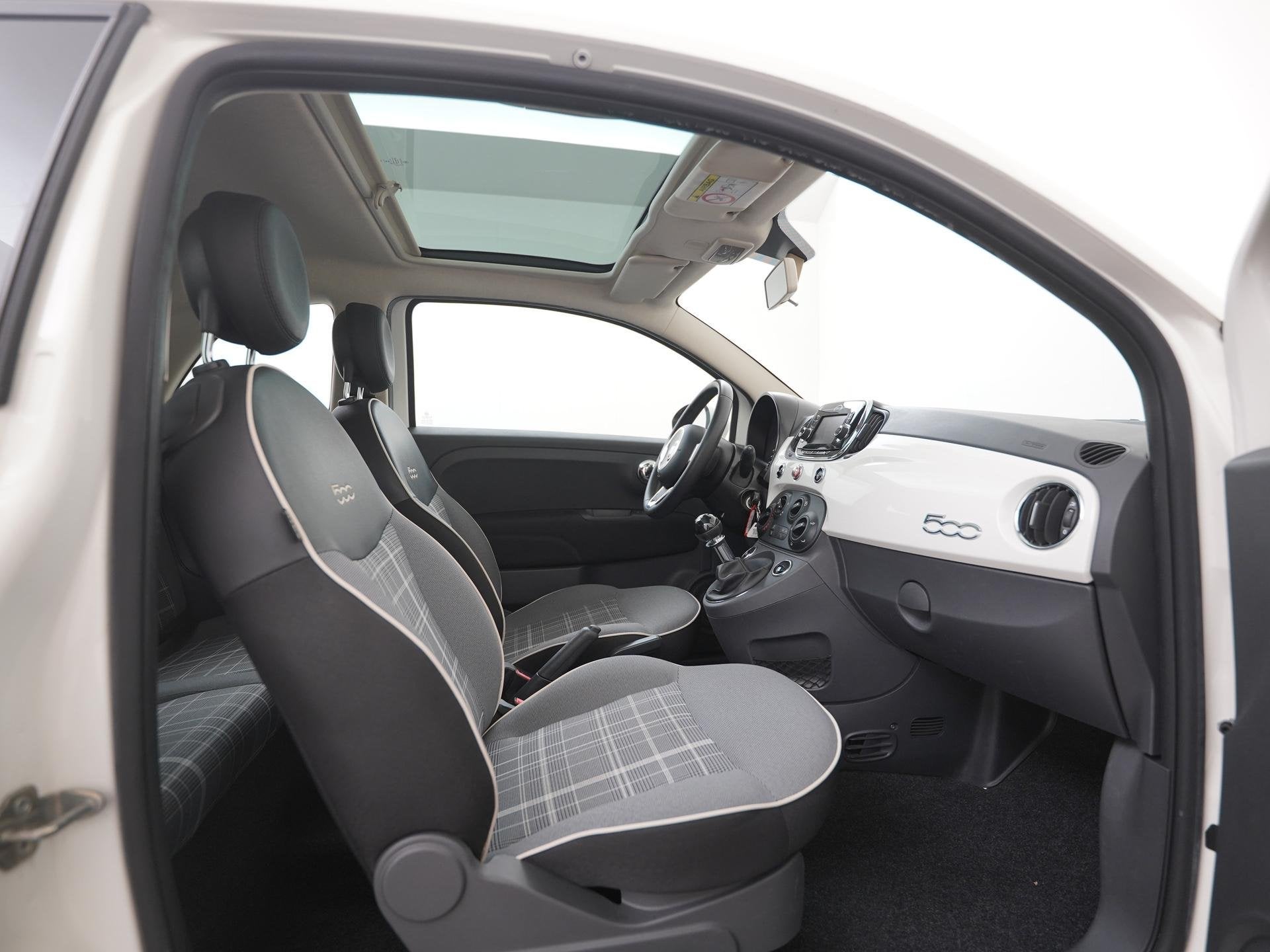 Fiat 500 1.2 Lounge | Panoramadak | Zondag Open!, Auto's, Voorwielaandrijving, Stof, Gebruikt, 4 cilinders