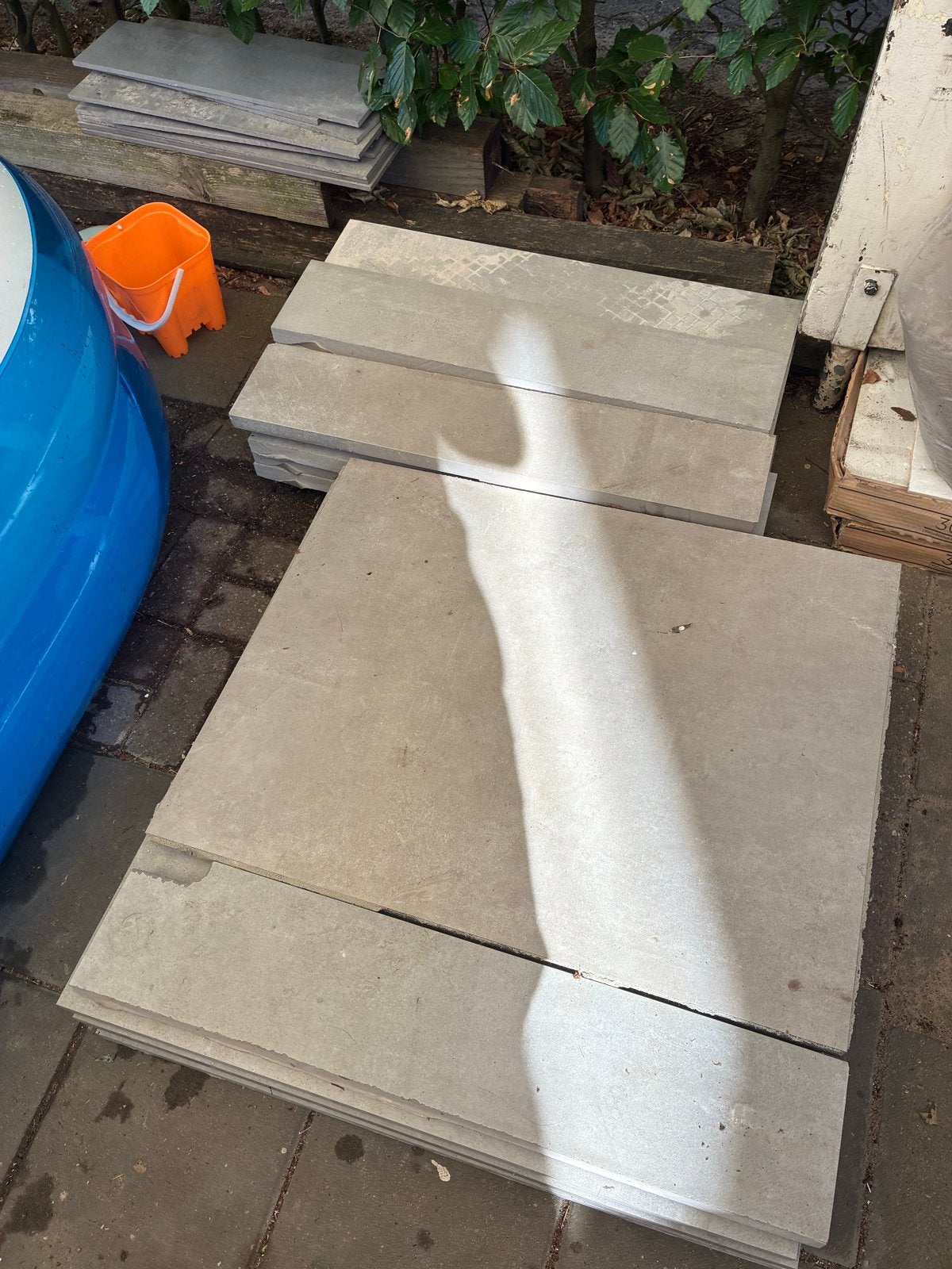 Terrastegels - Ideaal voor tuin of pad, Ophalen, Gebruikt, 10 m² of meer, Beton