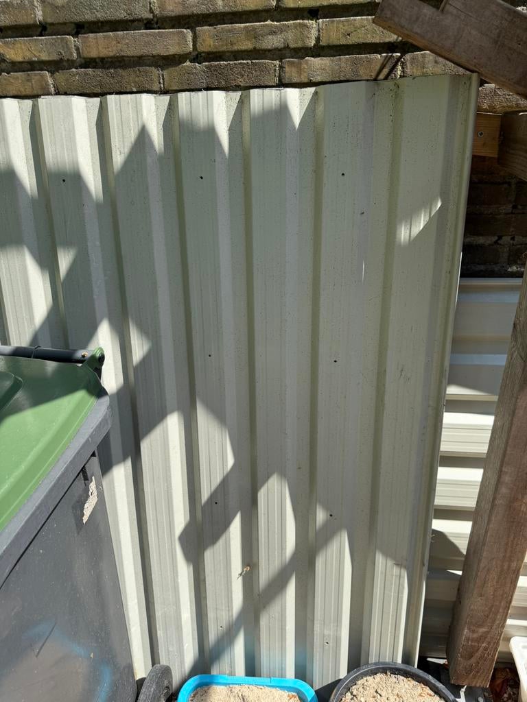 Dakplaten damwand staal , dakgoot en regenpijp, Gebruikt, Zwart, 15 m² of meer, Metaal