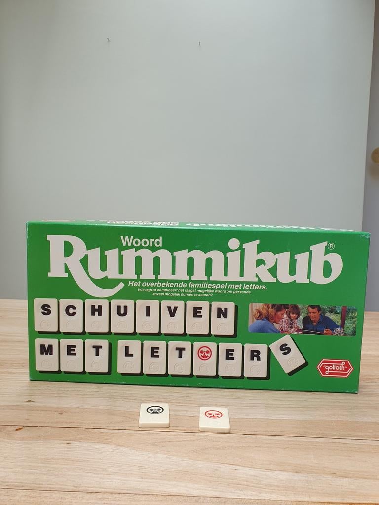 Rummicub Woord - Zo goed als nieuw en compleet, Drie of vier spelers, Ophalen, Zo goed als nieuw, Goliath