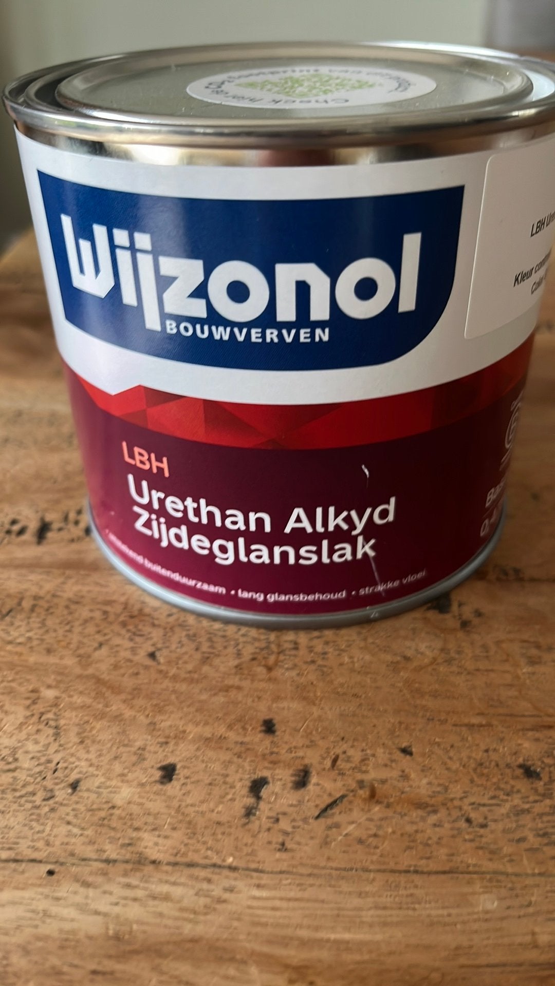 Nieuw blik Wijzonol zijdeglanslak 9010 op terpentine basis, Wit, Nieuw, Ophalen of Verzenden, Lak