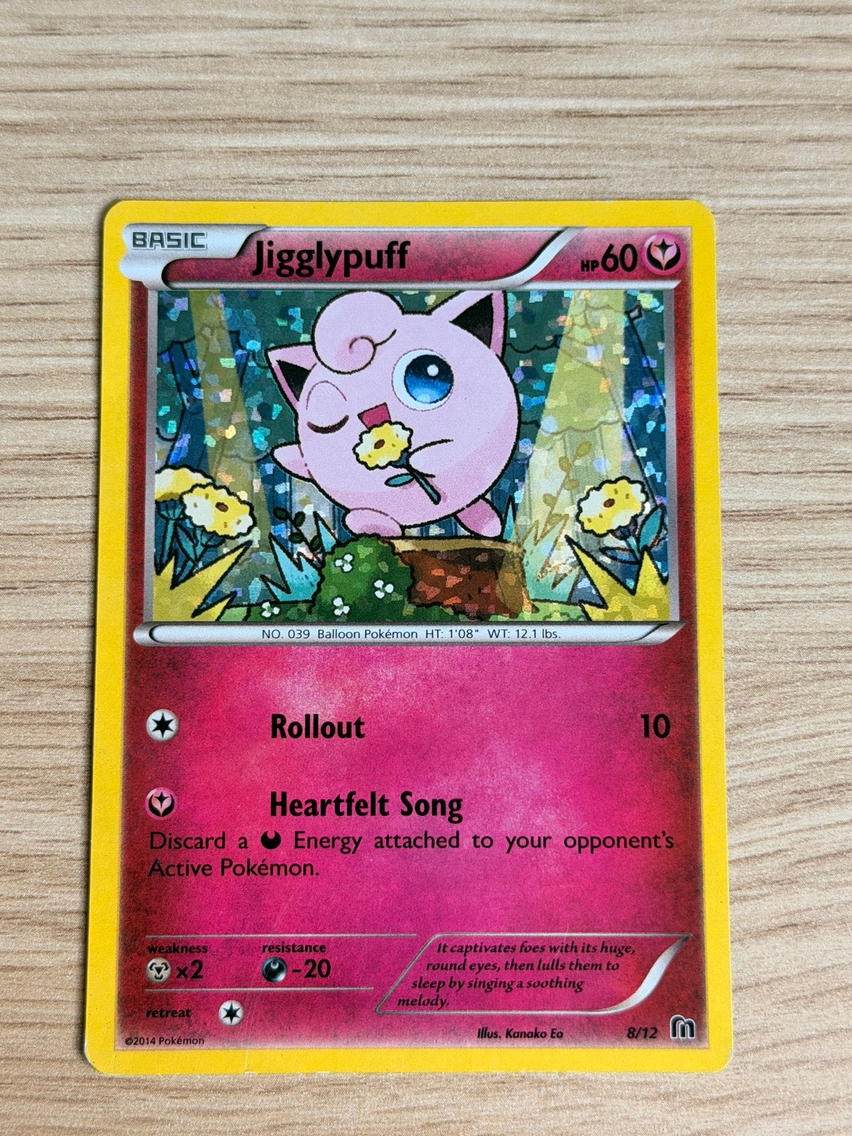 Jigglypuff 8/12 - Holo | XY McDonald's Collection 2014, Hobby en Vrije tijd, Ophalen of Verzenden, Gebruikt, Losse kaart