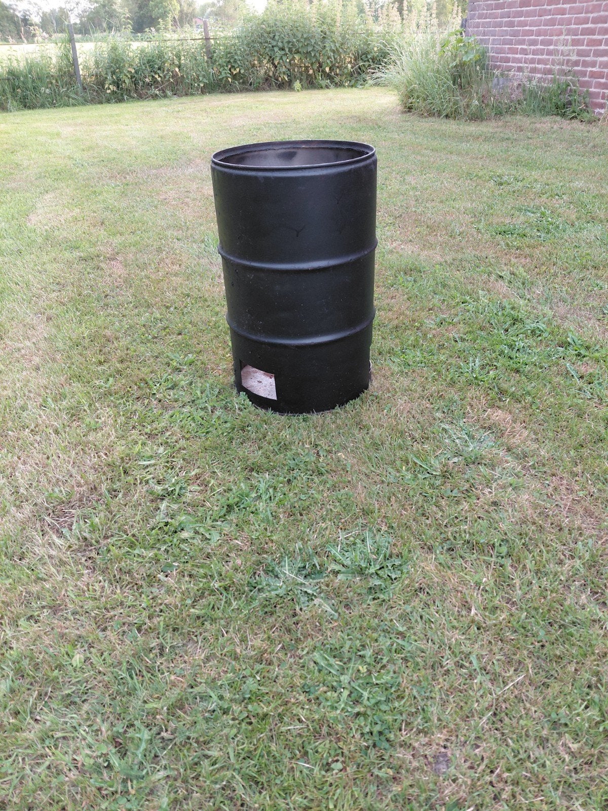 Zwarte Vuurton 60 Liter - Ideaal voor Tuin en Terras, Ophalen, Zo goed als nieuw, Vuurton