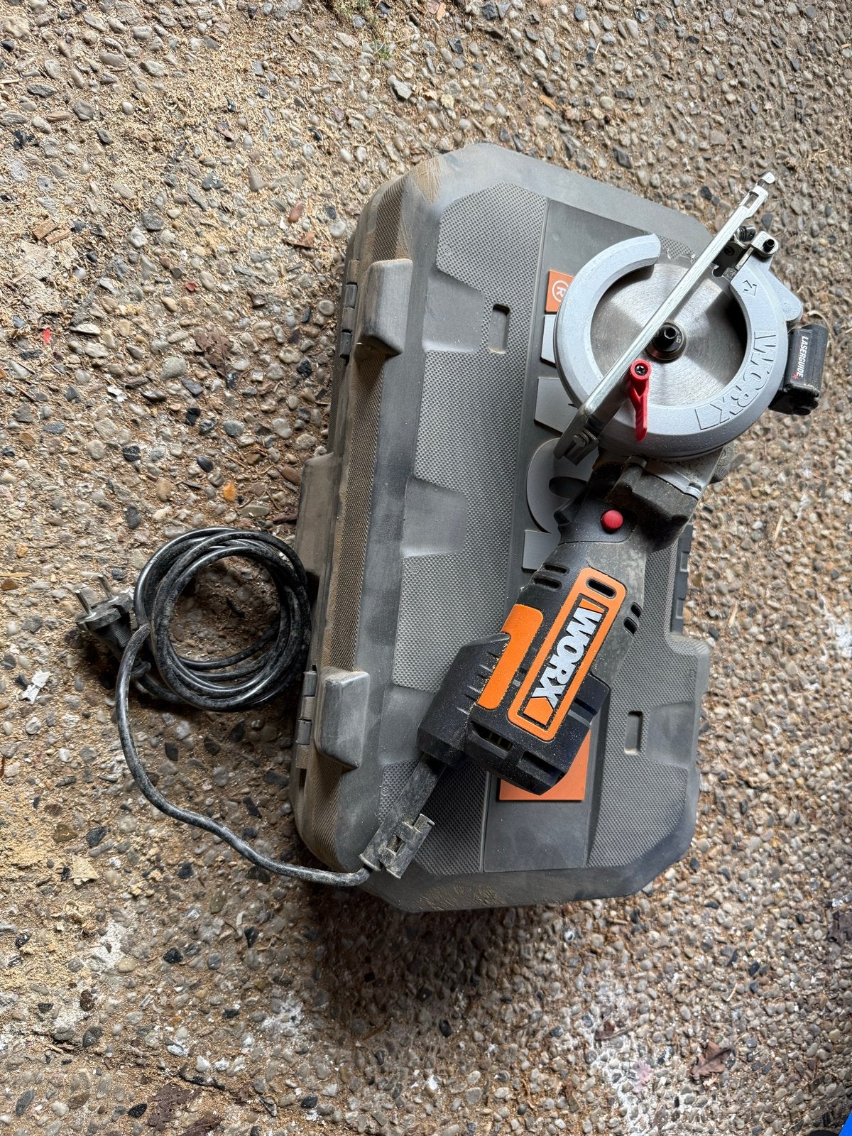 Worx Worxsaw XL WX427 Cirkelzaag met koffer, Ophalen, Gebruikt, Cirkelzaag, 600 tot 1200 watt