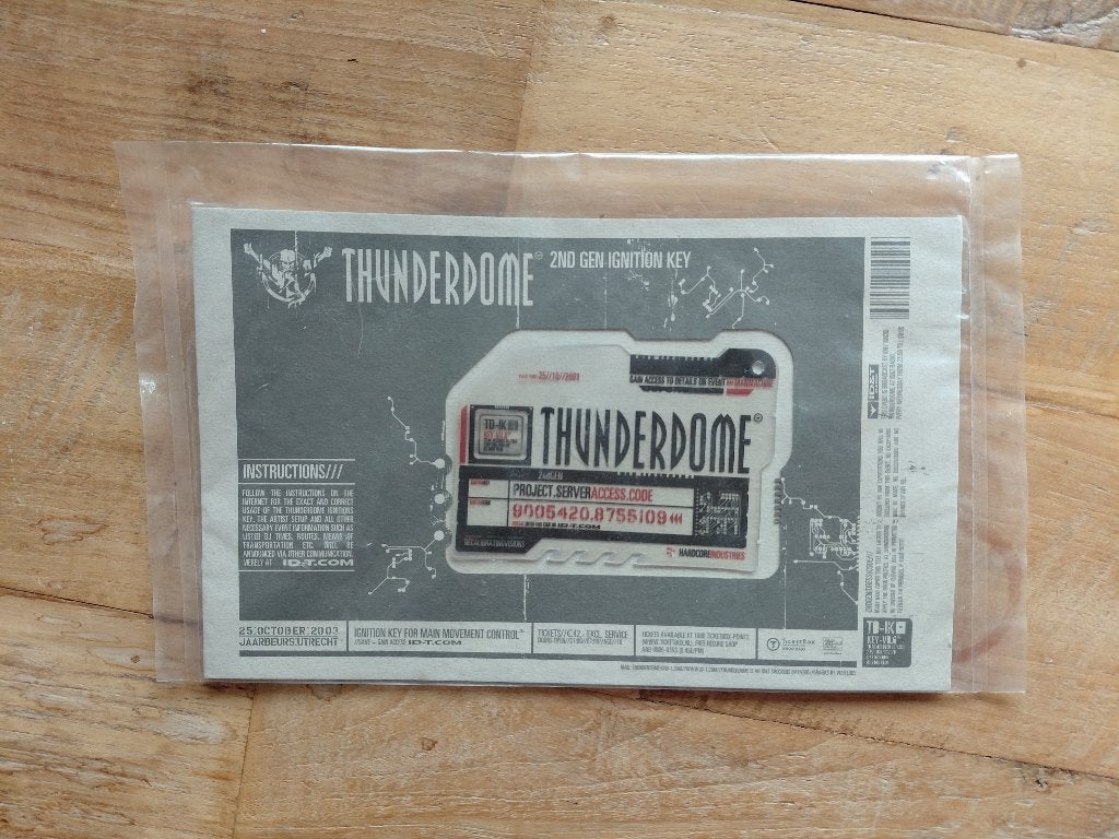 Thunderdome ingnition key 2003 (Jaarbeurs Utrecht), Ophalen of Verzenden, Zo goed als nieuw