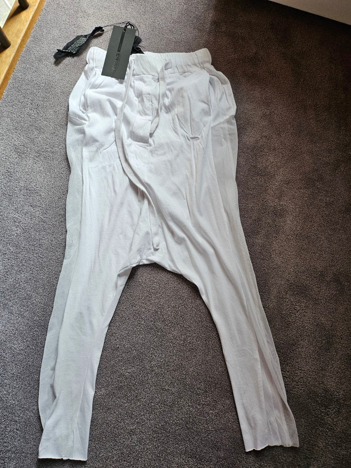 Wit jersey broek mesh katoen ad zijkant, StudioB3, mt 34 42, Kleding | Dames, Verzenden