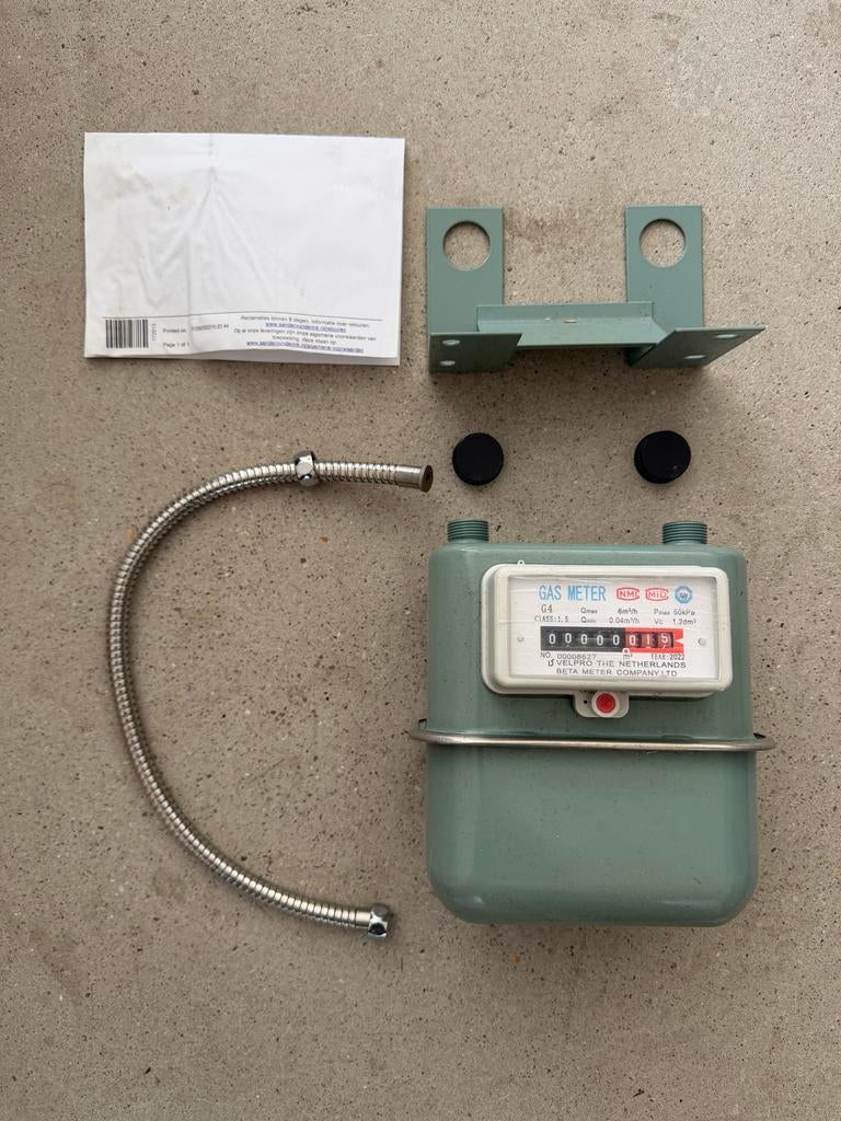 Nieuwe Gas meter met slang en beugel, Ophalen, Gebruikt, Overige typen