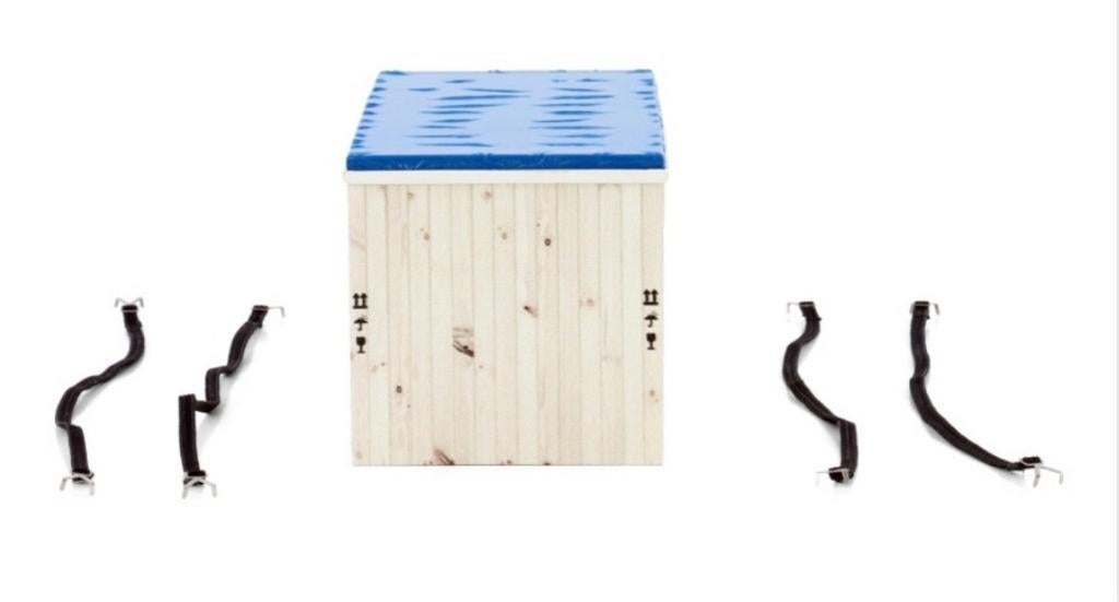 WSI HOUTEN KIST MET AFDEKZEIL EN SPANBANDEN, Wsi, ., Nieuw, Ophalen of Verzenden