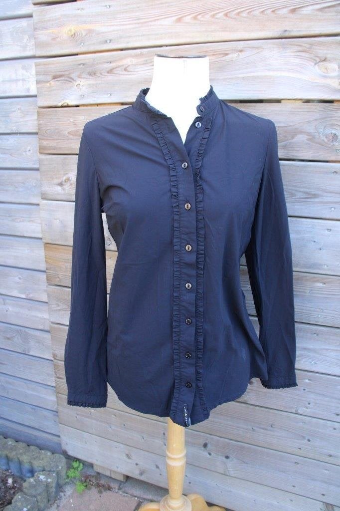 Blouse zwart Jane Lushka rouche mt Xs travel vaste prijs, Kleding | Dames, Blouses en Tunieken, Zwart, Ophalen of Verzenden, Zo goed als nieuw