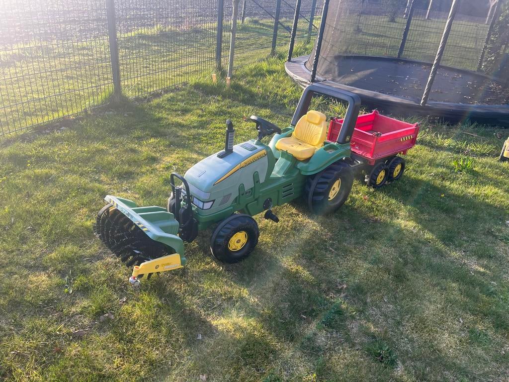 Rolly toys John Deere tractor met aanhanger, Ophalen, Gebruikt, Trapvoertuig
