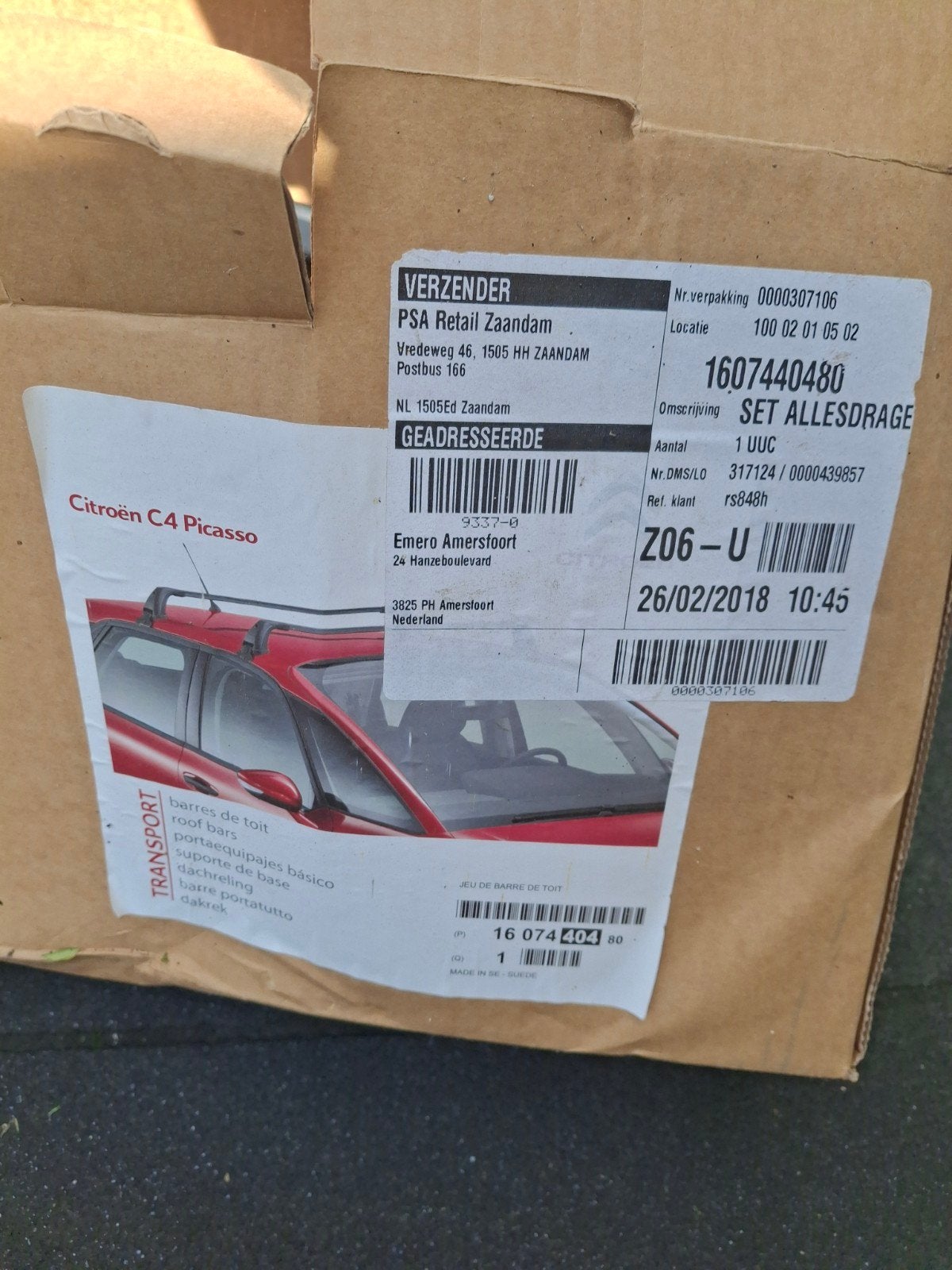 Originele Citroën C4 Picasso Dakdragers / Dakrails, Ophalen, Citroën, De gouden ploeg, Bobbel Home