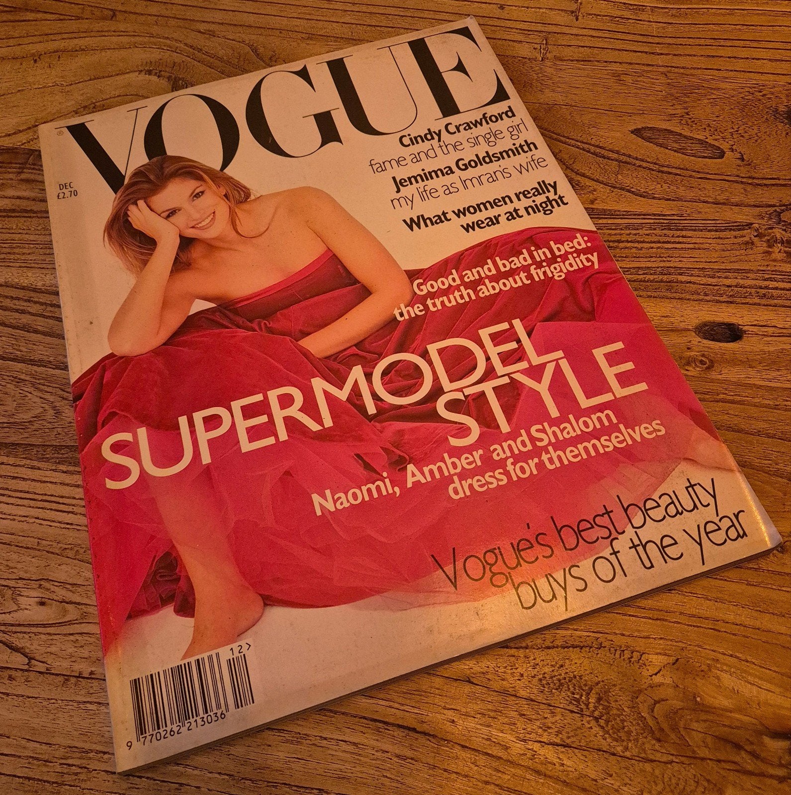 Vogue Magazine December 1995 - Cindy Crawford Cover, Boeken, Ophalen of Verzenden
